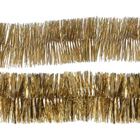Decoris folie kerstslingers 4x stuks - goud - kunststof - 270 cm -