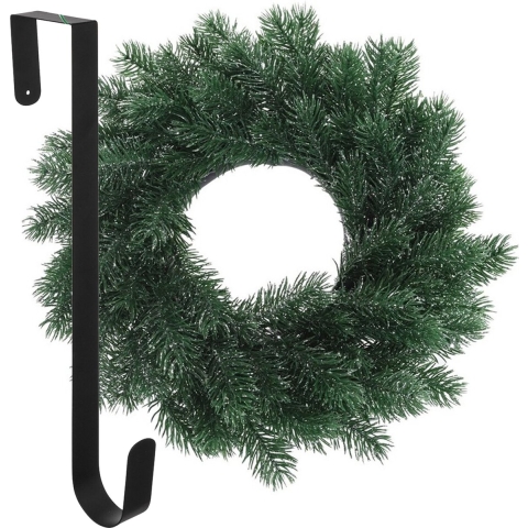 Kerstkrans 35 cm - blauwgroen - met hanger/ophanghaak - kerstversiering -