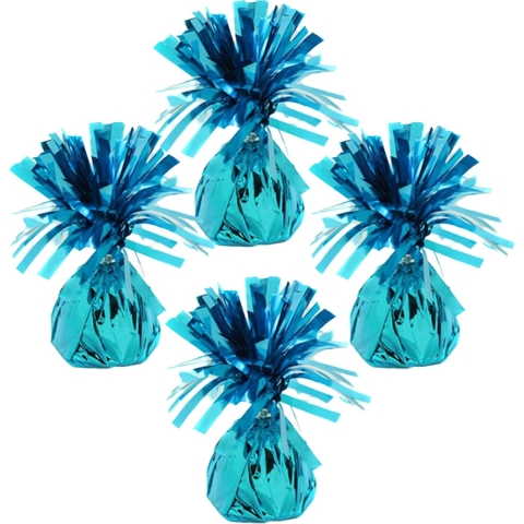 Ballon gewichtjes - 8x - lichtblauw - 170 gram - gewichtjes voor helium ballontrosjes -