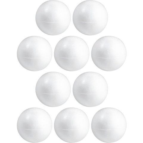 Piepschuim bol/ballsen - 10x - wit - D15 cm - halve schalen - hol - hobby/DIY materiaal -