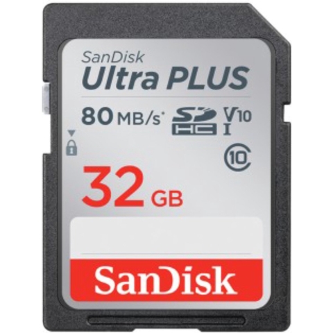 Sandisk SDHC Elite Ultra Plus 32.0GB 80MB/s CL10 Incl Rescue Pro