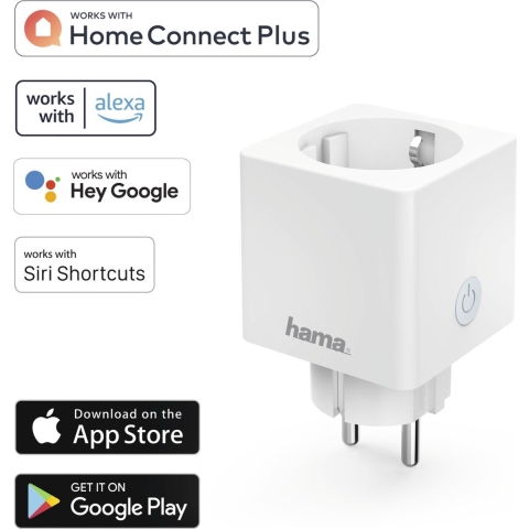 Hama Wifi-stopcontact Mini Zonder Hub V. Spraak- En App-best. 3.680W 16A