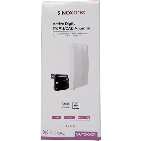 SinoxOne SOV720 Actieve Digitale DAB en TV Antenne voor buiten