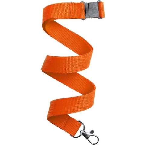 Keycord/lanyard koord - 20x - oranje - met sleutelhanger - 50 cm -