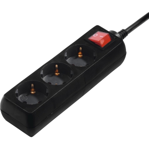Hama Distribution Panel 3 Sockets With Switch 3 M Black