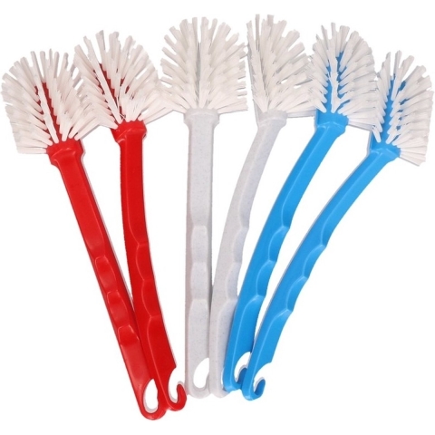 Afwasborstels met haakje - 18x - in verschillende kleuren - 28 cm - Afwassen - Afwasborstels -