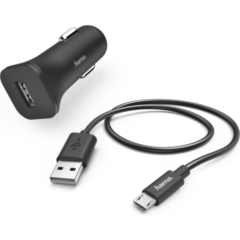 Hama Auto-oplaadset Micro-USB 1 A Zwart