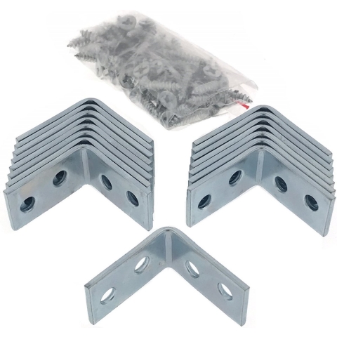Benson Hoekankers - 64x stuks - incl. schroeven - 25x14,5 mm - metaal -