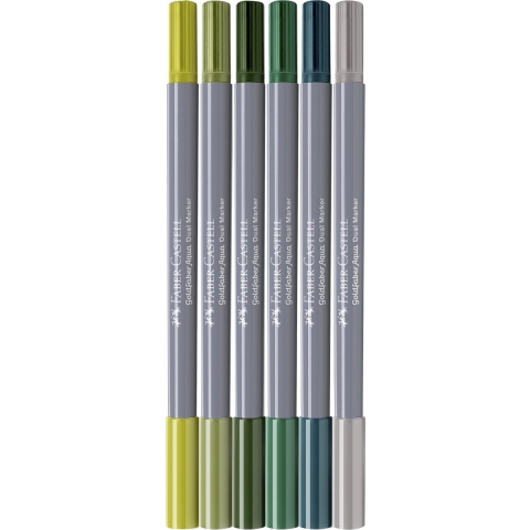 Faber Castell FC-164517 Duo Aquarelmarker Goldfaber Jungle 6 Stuks