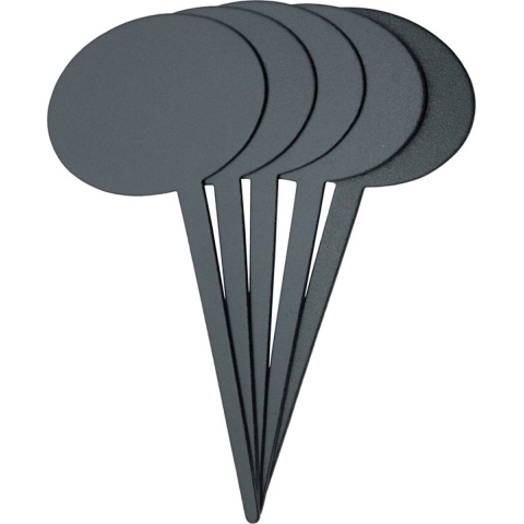 10x Krijtbordjes ovaal op stokje 18 cm - Moestuin/groentetuin/kruidentuin - Krijtbordje -