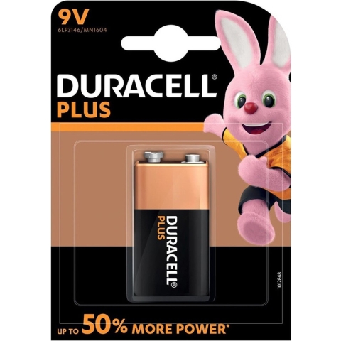 3x Duracell V9 Plus batterijen alkaline LR61 9 V -