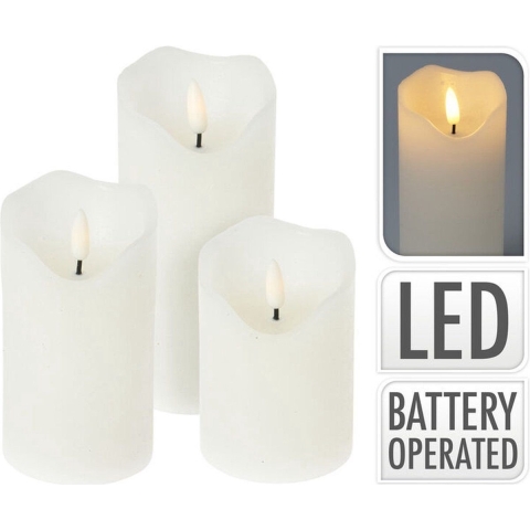 LED-Kaarsen 3 Stuks Wit