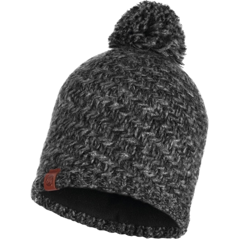 Buff Knitted&Polar Hat Agna black muts