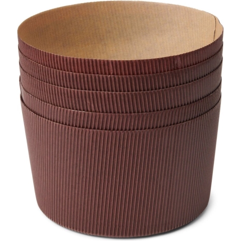 Patisse Papieren Panettone Vormen 13 cm 5 Stuks Bruin