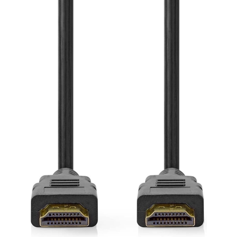 Nedis CVGP35000BK50 Hdmi™ Kabel Hdmi™ Connector Hdmi™ Connector 8k@60hz Earc Verguld 5.00 M Pvc Zwart Polybag