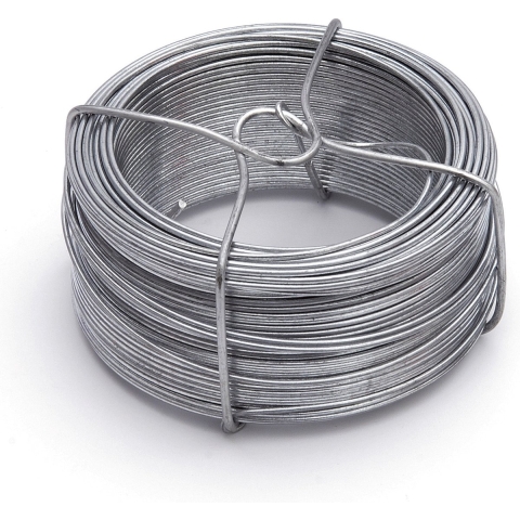 Binddraad - 4x - zilver - verzinkt staal - 50 meter - hobbydraad - 0,7 mm -