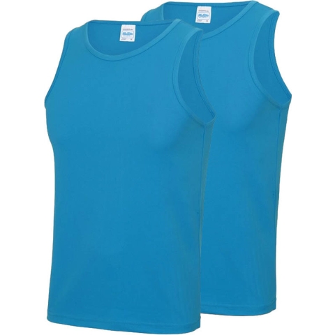 2-Pack Maat XL - Sport singlets/hemden blauw voor heren XL -
