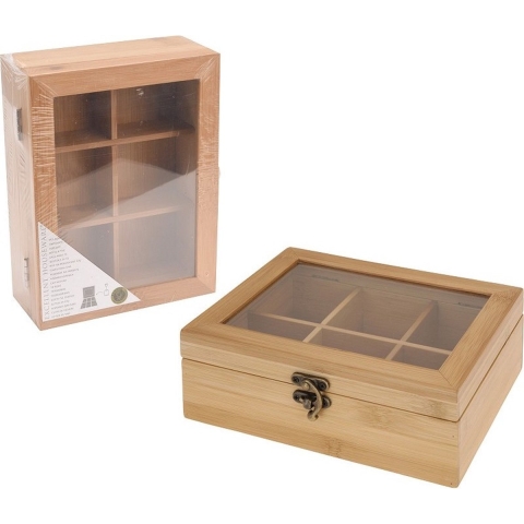 Excellent Houseware Bamboe Theekist 6-vaks
