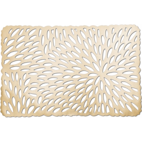 4x Rechthoekige placemats glanzend goud 29 x 44 cm -