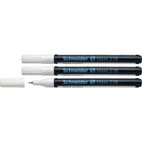 Schneider S-127849-3 Lakmarker Maxx 278 0,8 Mm Wit Set Van 3