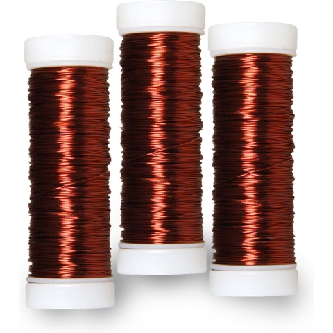 Sieraden maken draad - 3x - donkerbruin - 0.3 mm dik - 50 meter snoer - haakdraad -