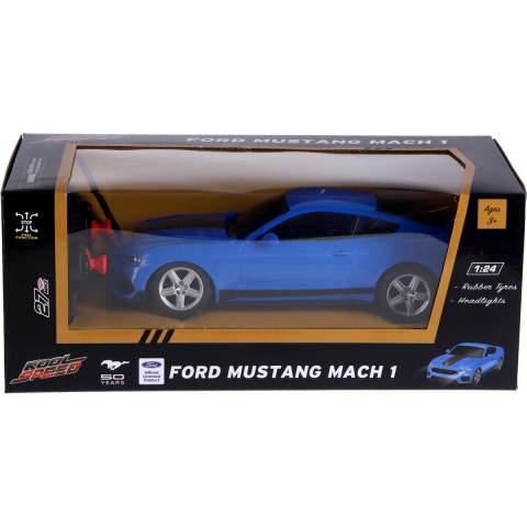 RC Ford Mustang Mach 1 1:24 + Licht Blauw