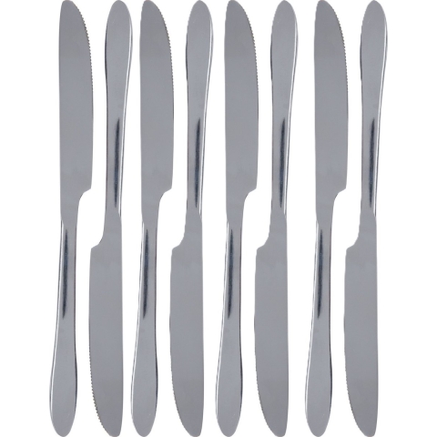 Excellent Houseware - 12x Messen tafelbestek - RVS - 23,5 cm - Tafel dekken - Bestek set - zilver -