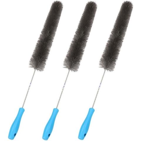 Radiatorborstel - 3x - flexibel - extra lang - 90 cm - schoonmaakborstel -