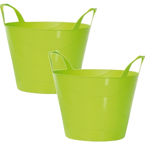 Prosperplast Flexibele Emmer - 3x - 15 liter - groen - wasmand - kuip -