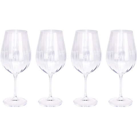 10x Rode wijnglazen 69 cl/690 ml van kristalglas -