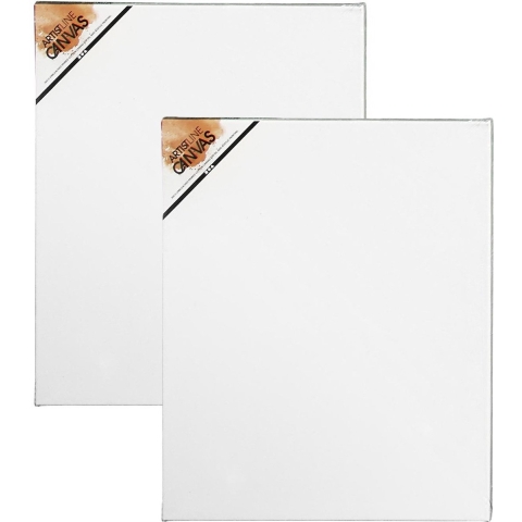 Artist & Co Canvas schildersdoek - 2x - 50 x 60 cm - hobby schilderijen maken -