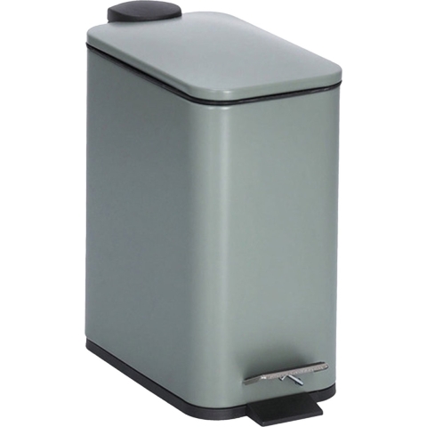 Prullenbak/pedaalemmer - metaal/kunststof - 5L - groen - soft close - 29 x 14 cm -