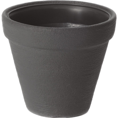 Plantenpot/bloempot Classic Garden - buiten/binnen - kunststof - antraciet - D45 x H46 cm -