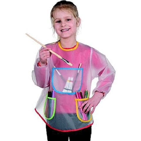 4x Kinder knutsel schort met zakken -