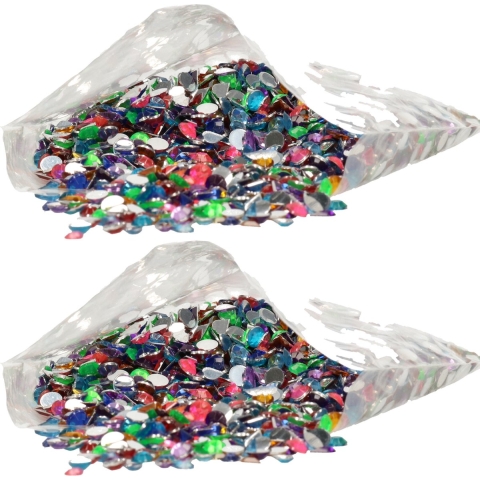 Plak diamantjes - 6000x stuks - multi kleuren - Hobby/DIY strass steentjes -