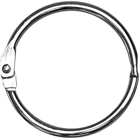 Rayher hobby materialen Sleutelringen/boekringen - 40x stuks - met opening - 25 mm -