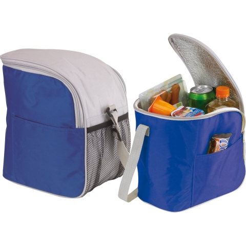 Kleine koeltas/Lunch tas model Glaciaal - 2x - 23 x 16 x 26 cm - 1 vaks - blauw/grijs - 9 Liter -