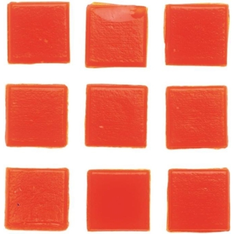 360x stuks vierkante mozaiek steentjes oranje 2 x 2 cm -