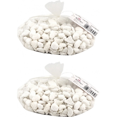 Witte kiezelsteentjes 4x kilo - Decoratie steentjes voor o.a aquarium of bloempot - size 0.5 a 2 cm -