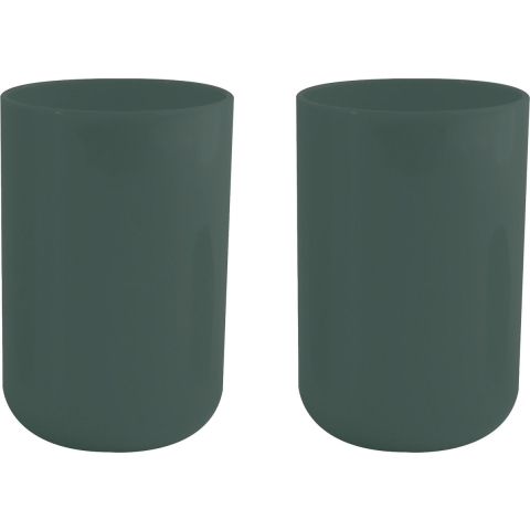 Drinkbeker/limonadebeker - 4x - PS kunststof - donkergroen - 490 ml -