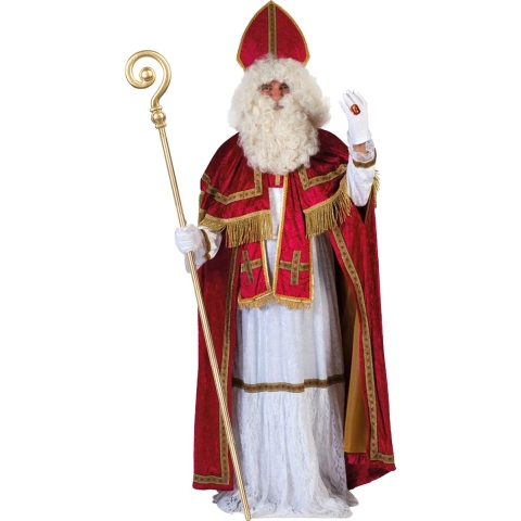 Sinterklaas kostuum - inclusief gouden staf 185 cm One size -