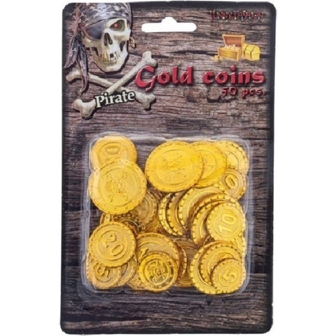 Piraat munten goud 200 stuks -