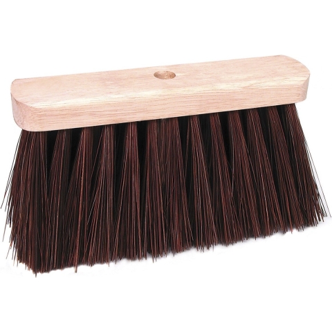 Bezemkop binnen - bruin - FSC hout/bahia natuurvezel - 30 cm -