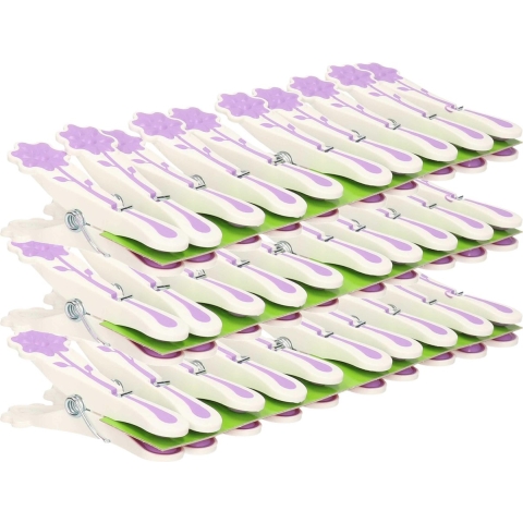 Concorde wasknijpers - 80x - paars - kunststof - 8 cm -