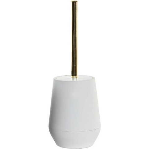 WC/Toiletborstel in houder wit polystone 35 x 12 cm -