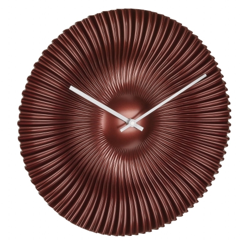 Radio gestuurde/automatische klok - koper - D33 cm - kunststof - rond -