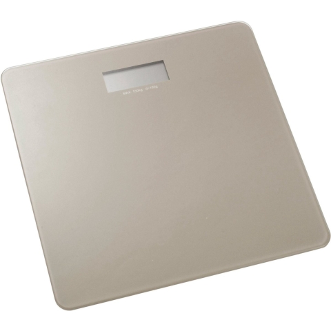 MSV Personen weegschaal - taupe - glas - 30 x 30 cm - digitaal -