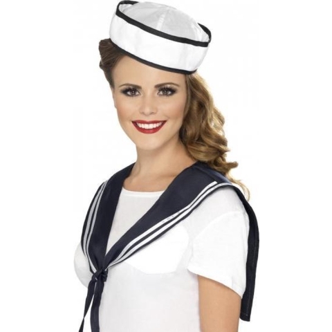 2x stuks matroos/matrozen carnaval verkleed setje navy -