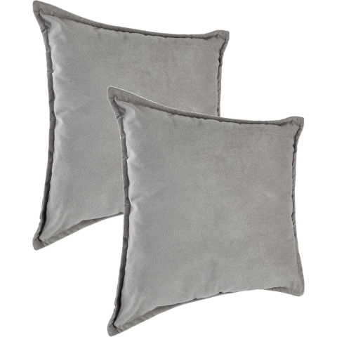 Bank/sierkussens Sophia - 2x stuks - 45 x 45 cm - polyester met rits -