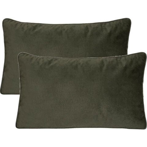 Bank/sierkussens Sophia - 2x stuks - 30 x 50 cm - polyester met rits -